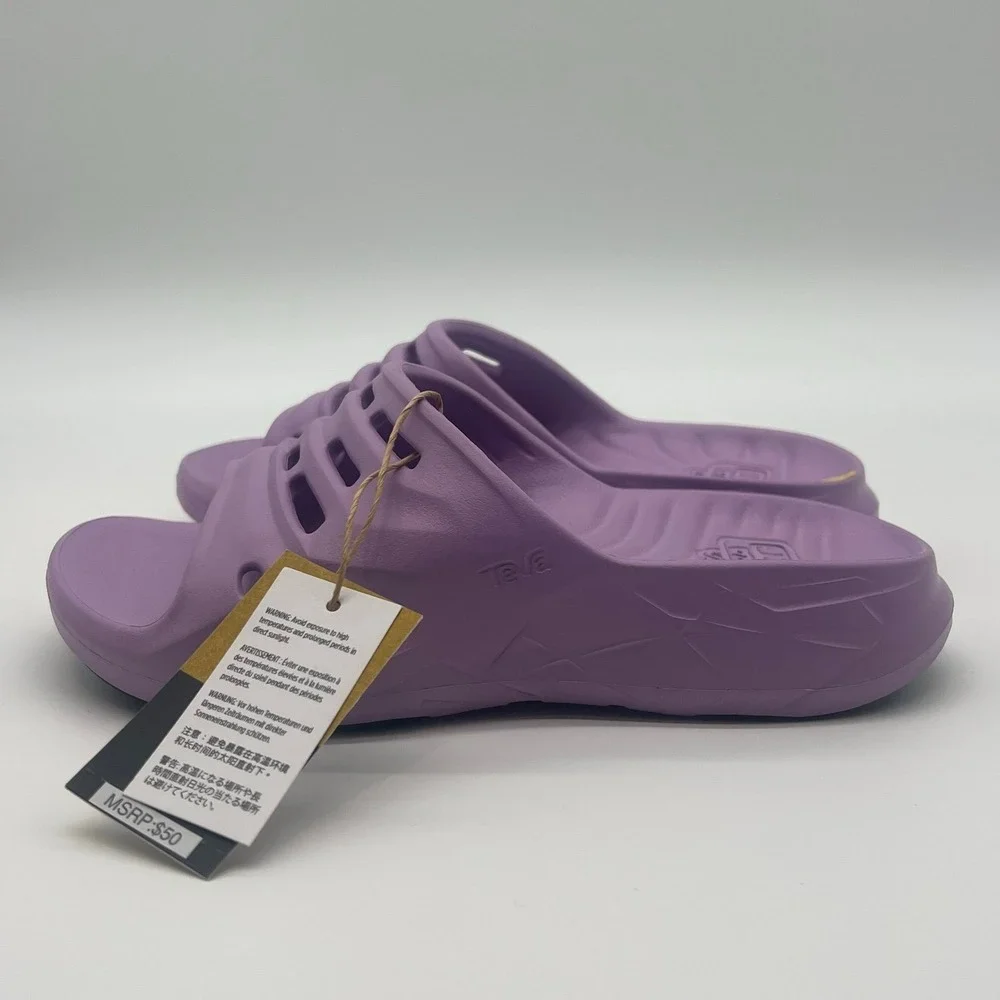 Teva Apretrail Comf Slide Lupine Purple Women's Size 5 Casual Camping Recovery